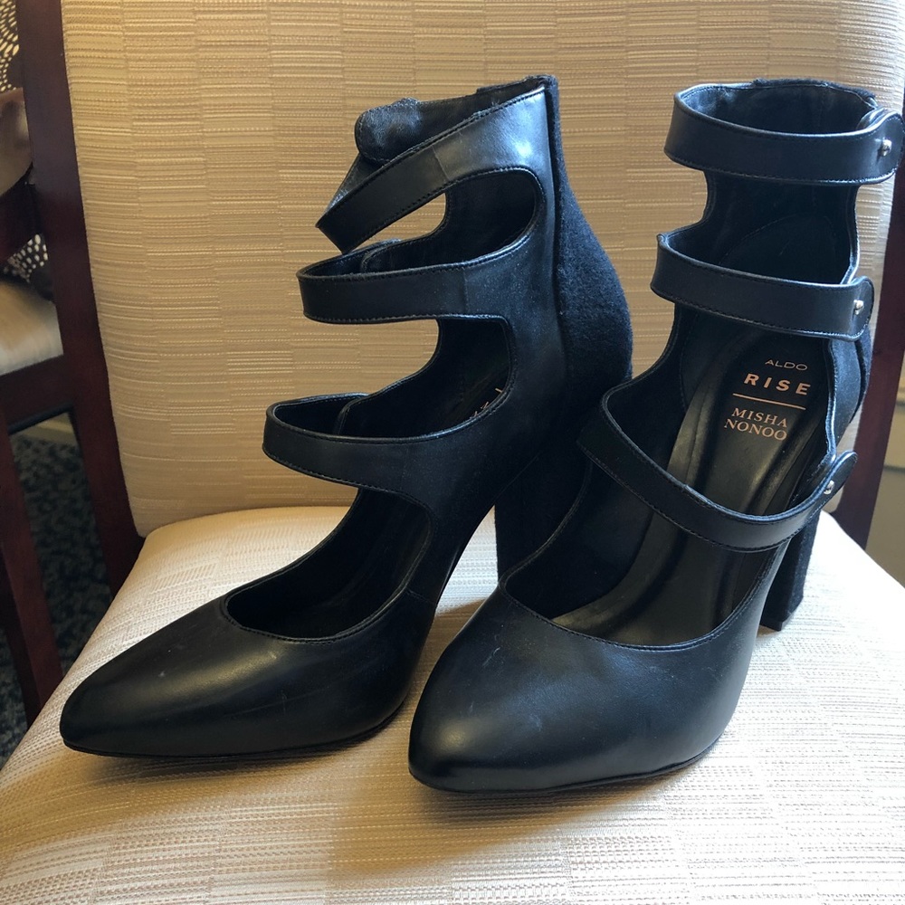 5 inch ALDO Misha Nonoo RISE 3 LEATHER Mary Janes